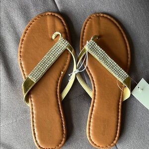 Copper New York Tan and Cream Sandals